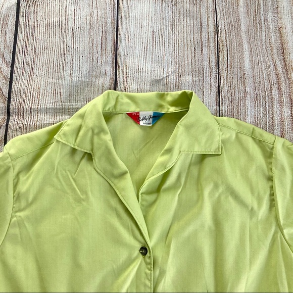 1960s Button up Blouse Short Sleeve Top - Picture 2 of 9